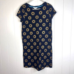 Boden Navy and Yellow Mini Dress